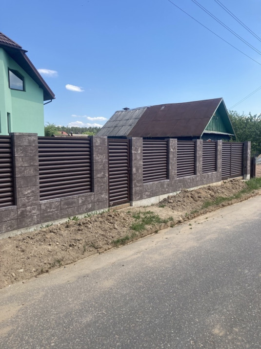 Забор из блоков FaBrick 500x200 в цвете 