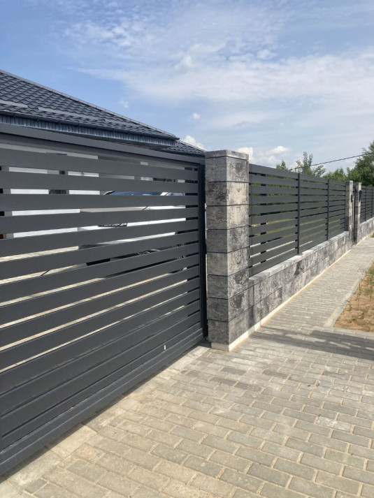 Забор из блоков FaBrick 500x200 в цвете 