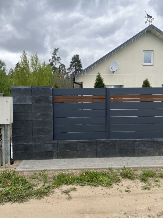 Забор из блоков FaBrick 500x200 в цвете 