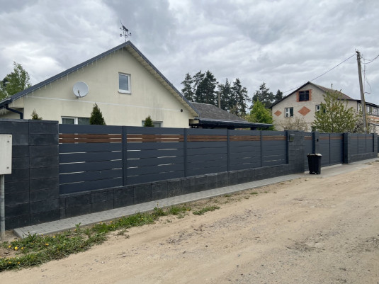 Забор из блоков FaBrick 500x200 в цвете 