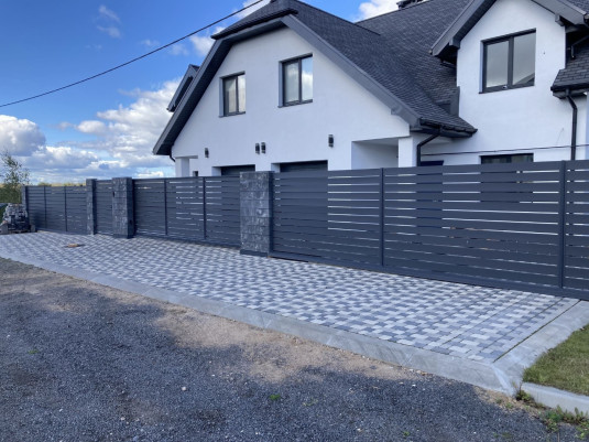 Забор из блоков FaBrick 500x200 в цвете 
